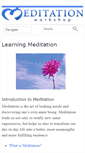 Mobile Screenshot of meditationworkshop.org